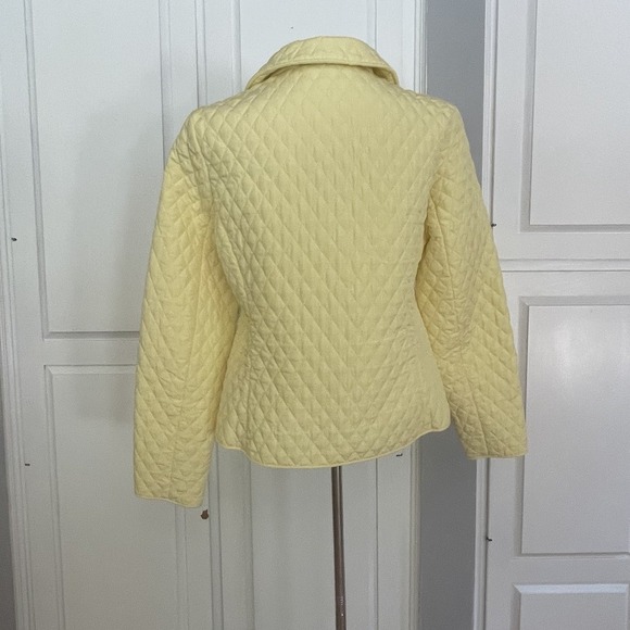 Briggs New York Butter Yellow Quilted Jacket Women's Size Large - Picture 4 of 10